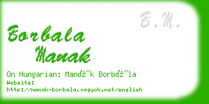 borbala manak business card